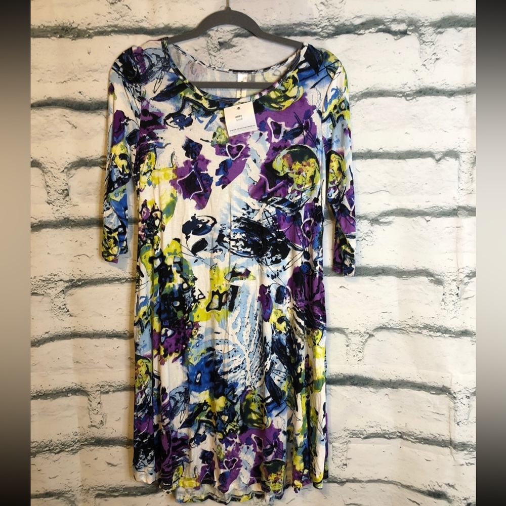 Epiphany Blu Abby 3/4 Sleeve Dress size S NWT - Picture 1 of 6